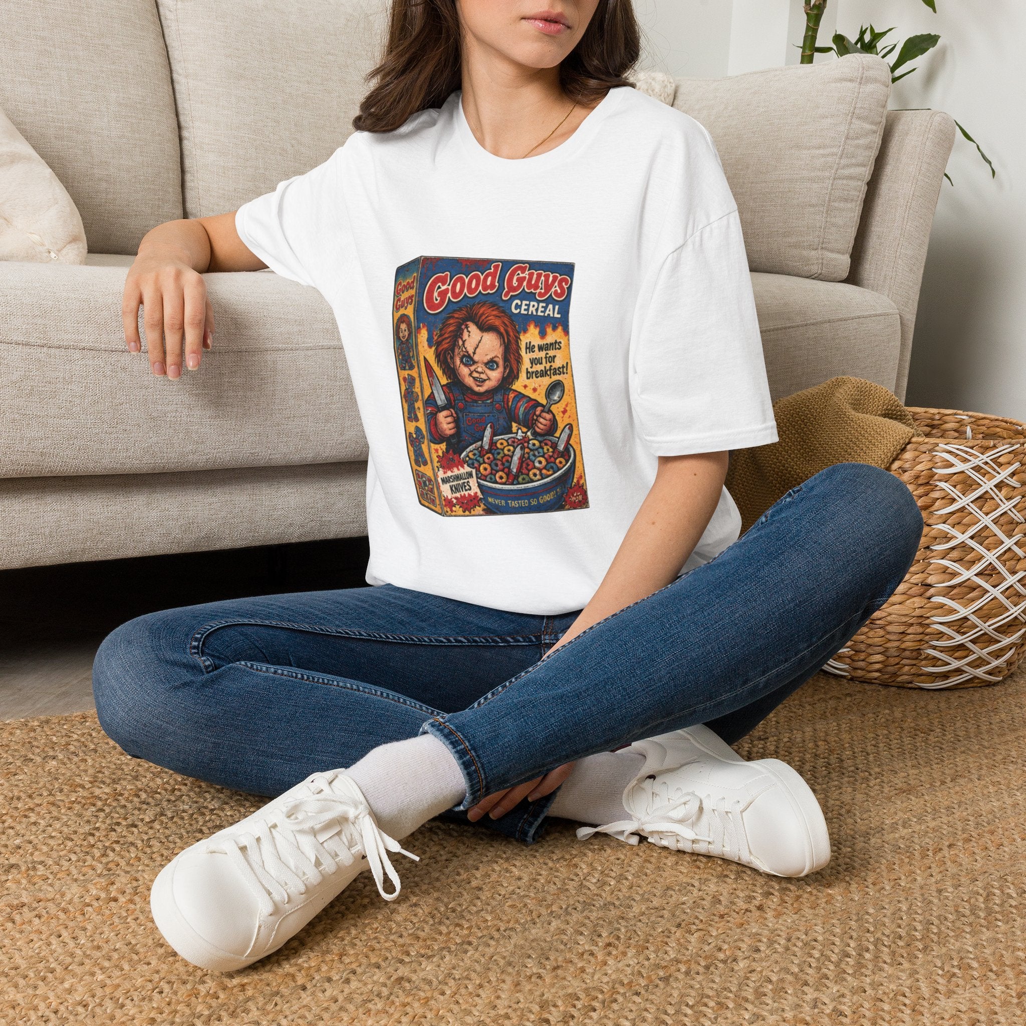 Horror Movie 'Good Guys Cereal' Graphic T-Shirt