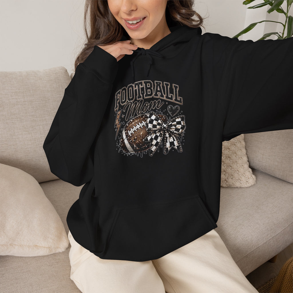 Football Mom Hoodie — Vintage Football Mom Graphic Pullover