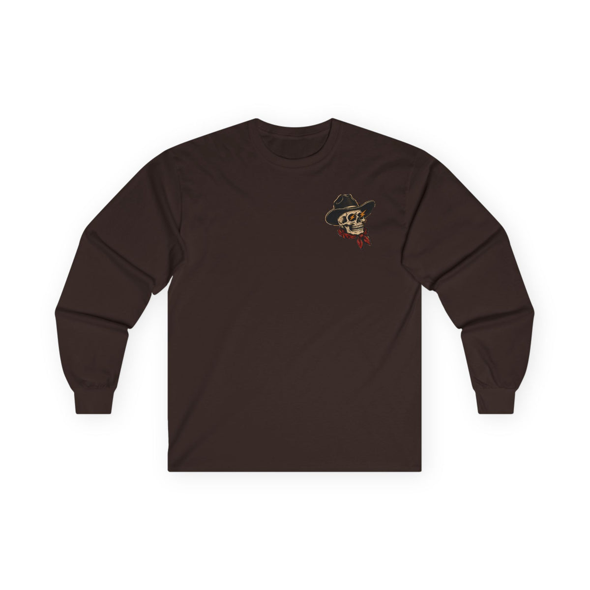 Retro Cowboy Skull- Long Sleeve