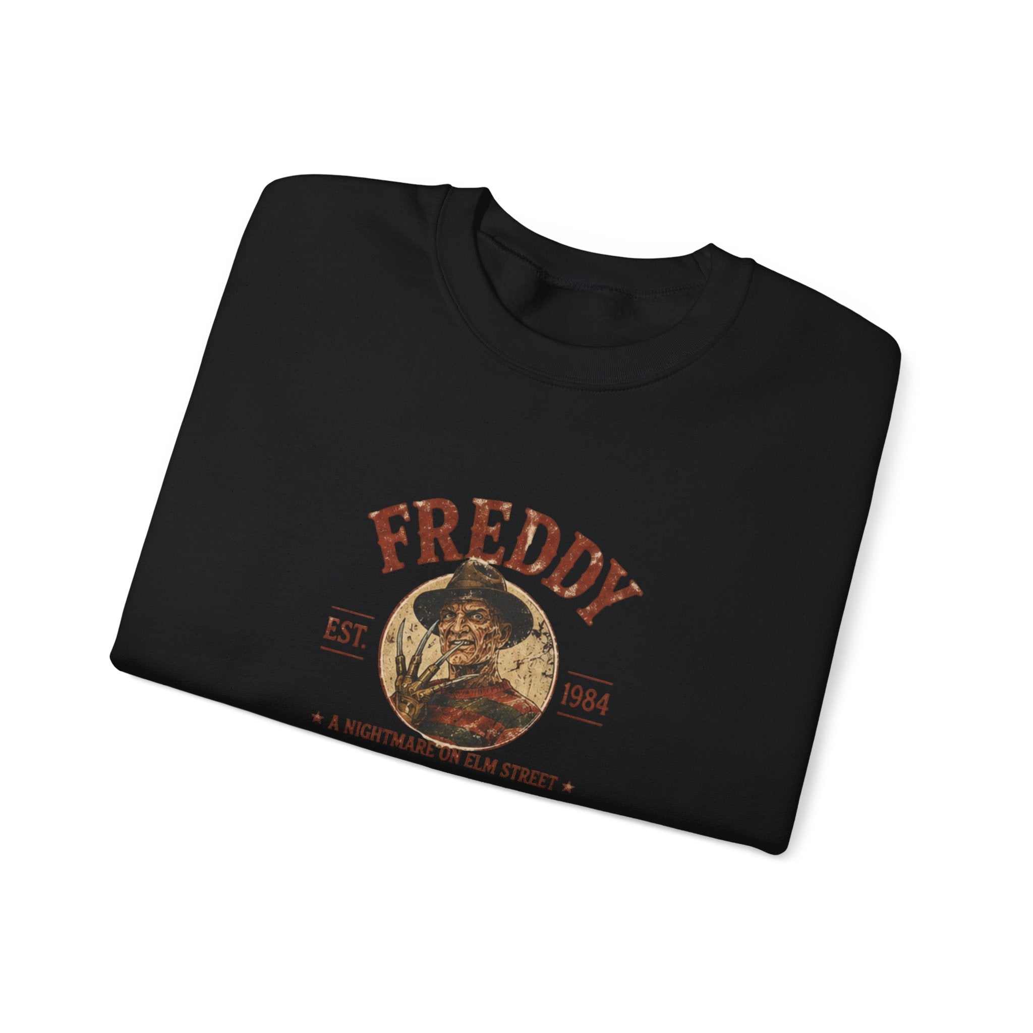 Freddy Horror Crewneck Sweatshirt — Vintage 'A Nightmare on Elm Street' Graphic