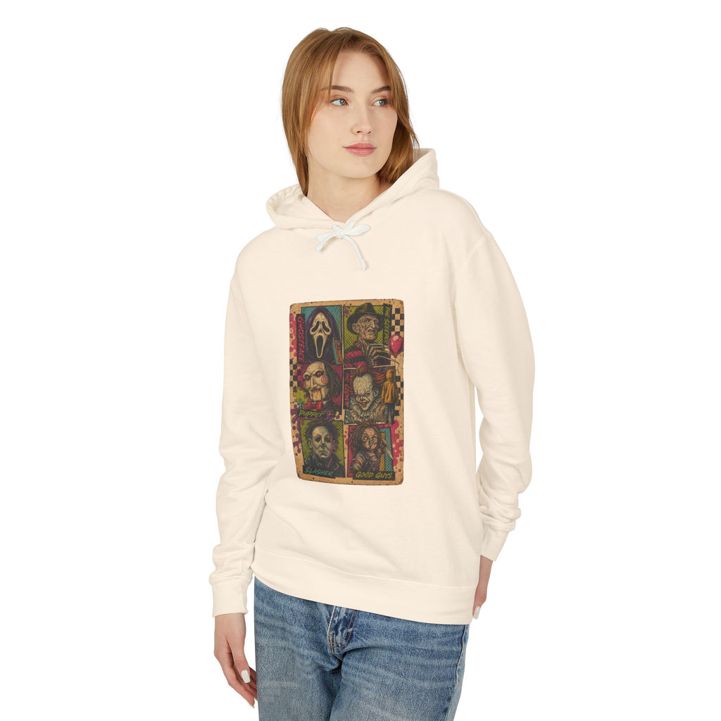 Horror Icons Hoodie — Vintage Slasher Collage Pullover