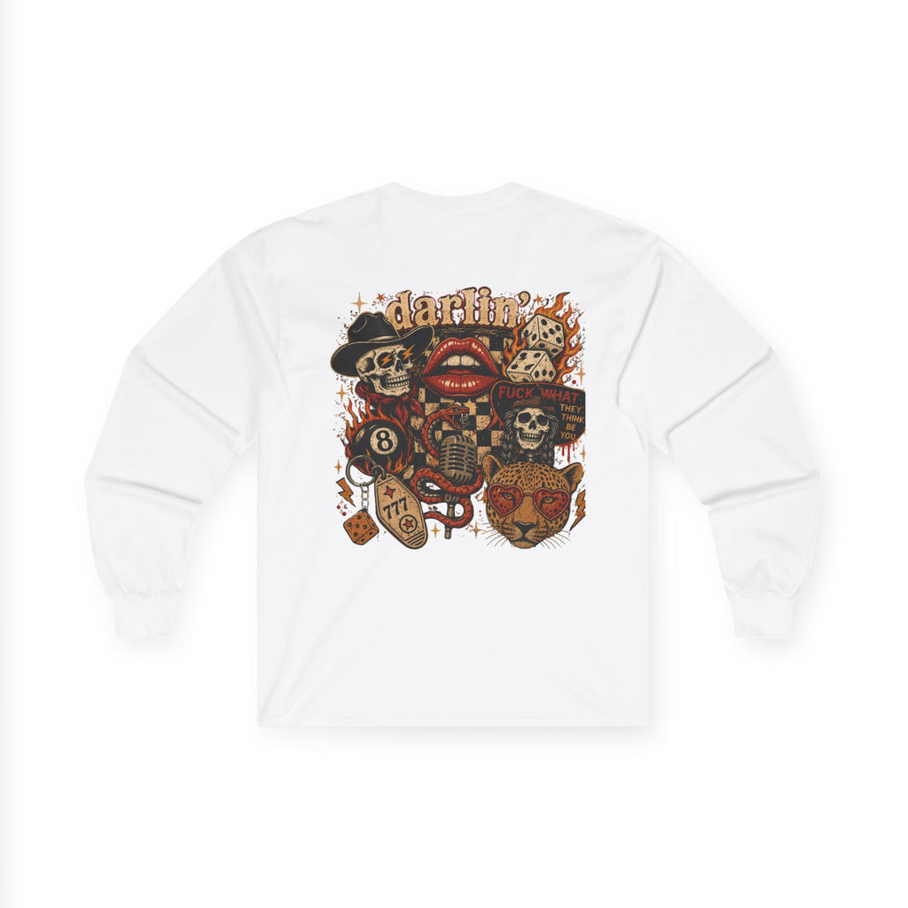 Retro Cowboy Skull- Long Sleeve