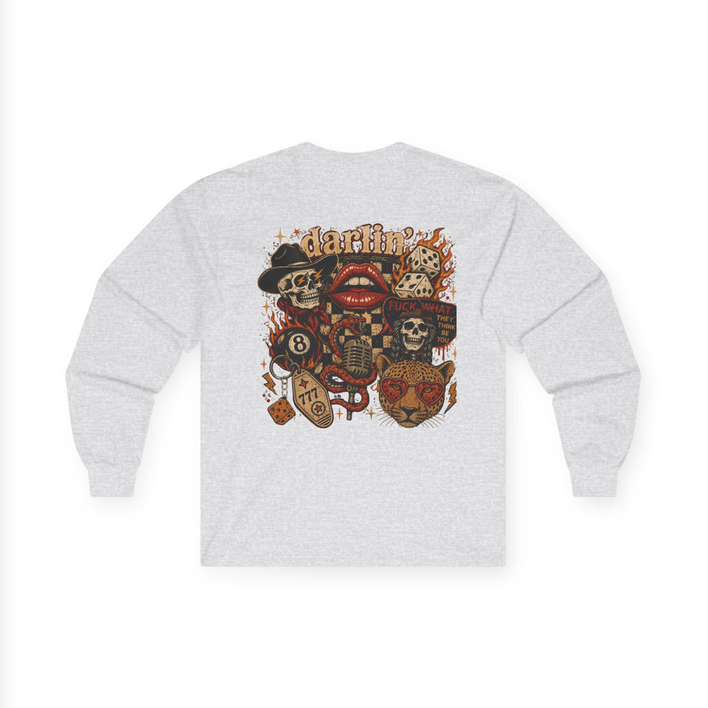 Retro Cowboy Skull- Long Sleeve