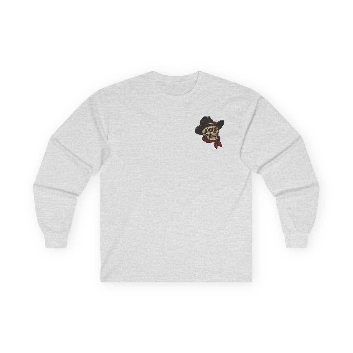 Retro Cowboy Skull- Long Sleeve