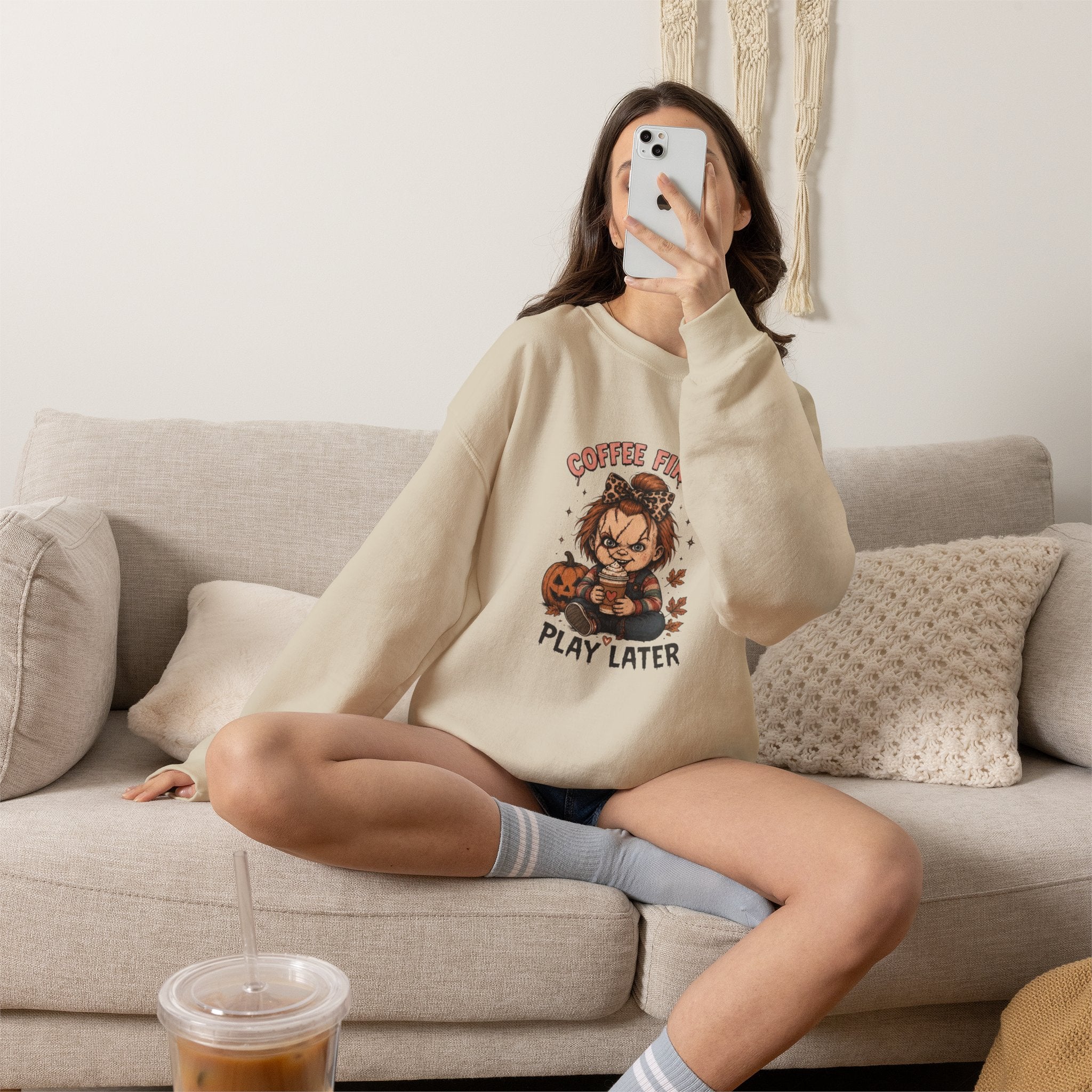 Coffee First Play Later Sweatshirt