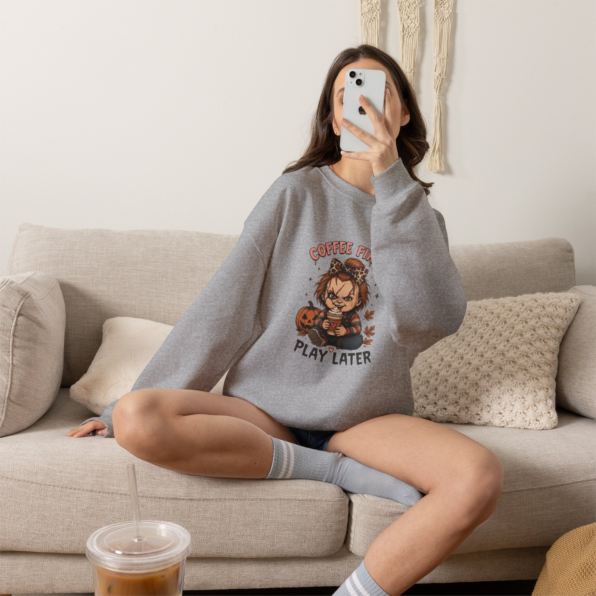 Coffee First Play Later Sweatshirt