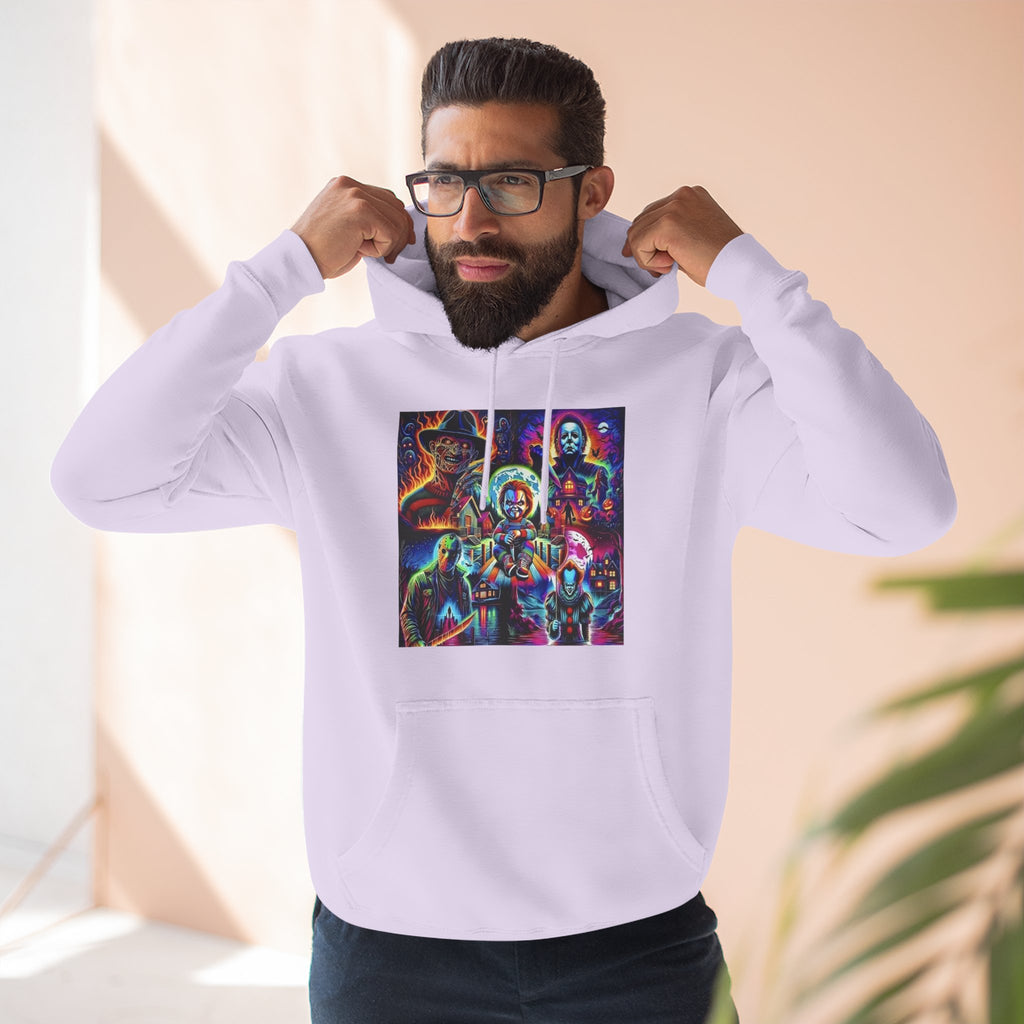 Horror Squad "FRIENDS" Graphic Hoodie — Retro Slasher Characters Pullover