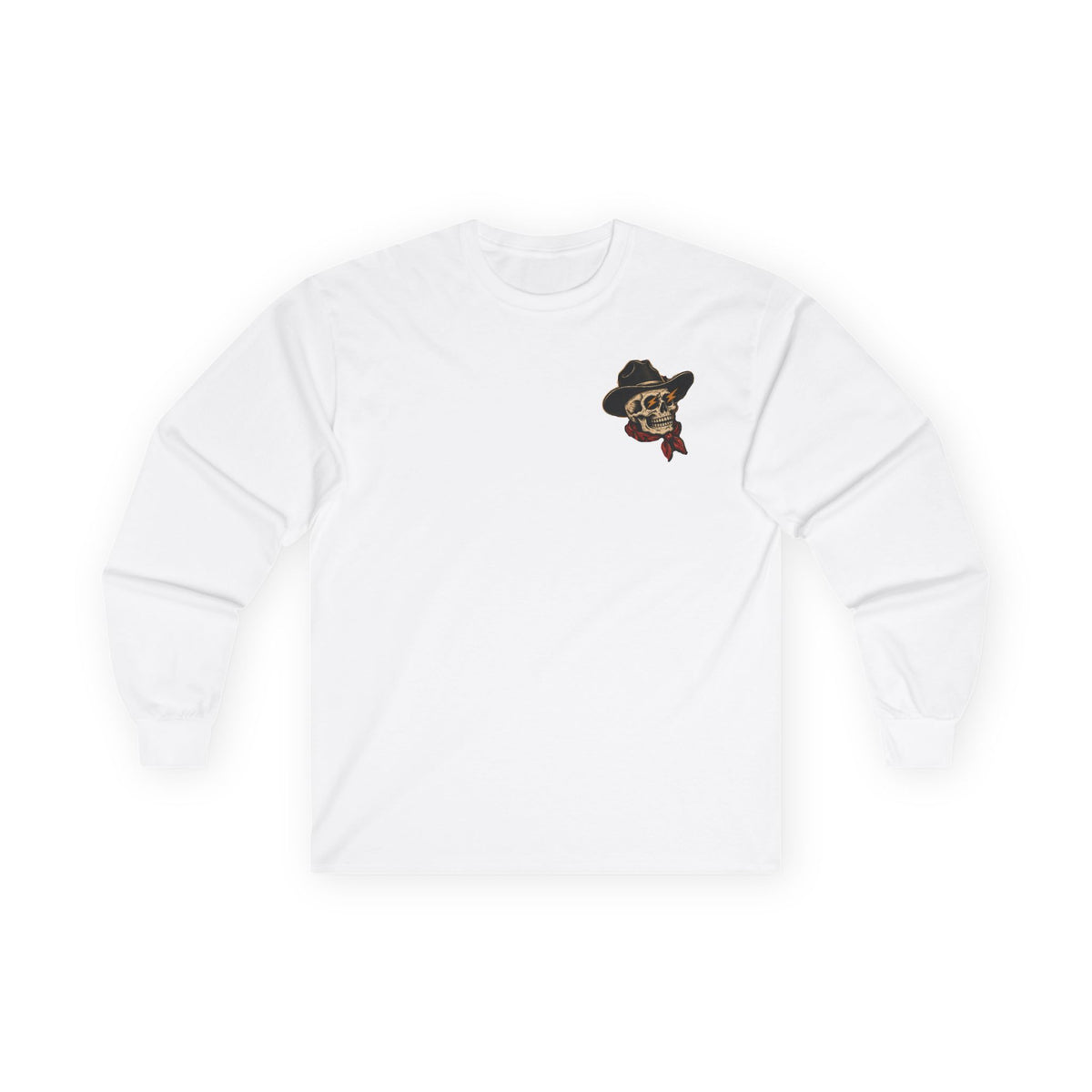 Retro Cowboy Skull- Long Sleeve