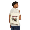 Halloween Ghost Tote Bag — Cute Ghost with Pumpkin, Coffee & Black Cat Cotton Canvas Tote