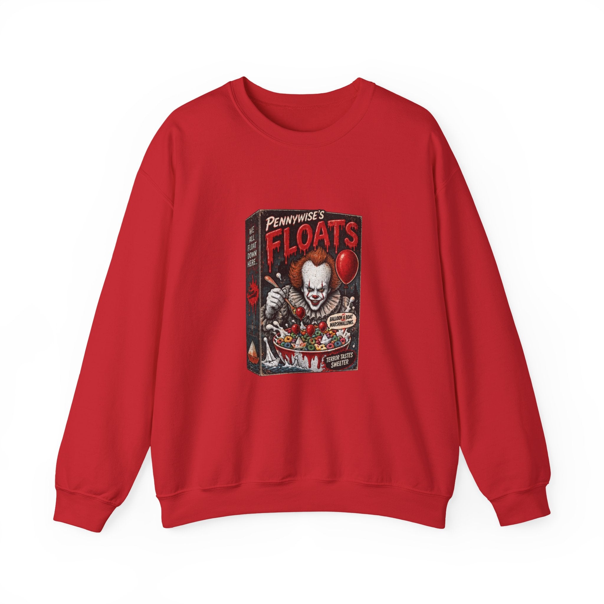 Creepy Clown 'Floats' Graphic Sweatshirt — Horror Movie Pennywise Design