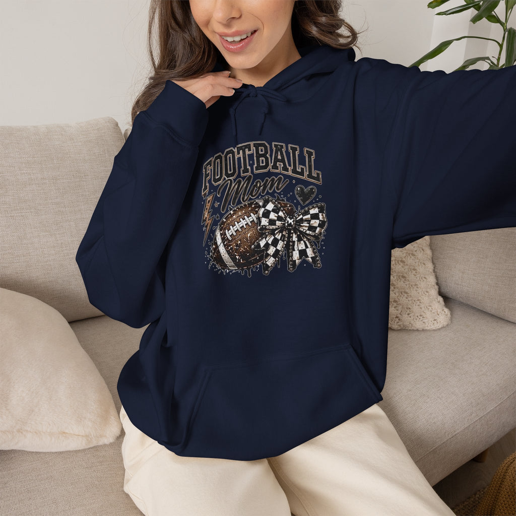 Football Mom Hoodie — Vintage Football Mom Graphic Pullover