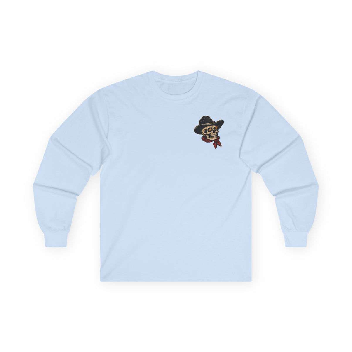 Retro Cowboy Skull- Long Sleeve