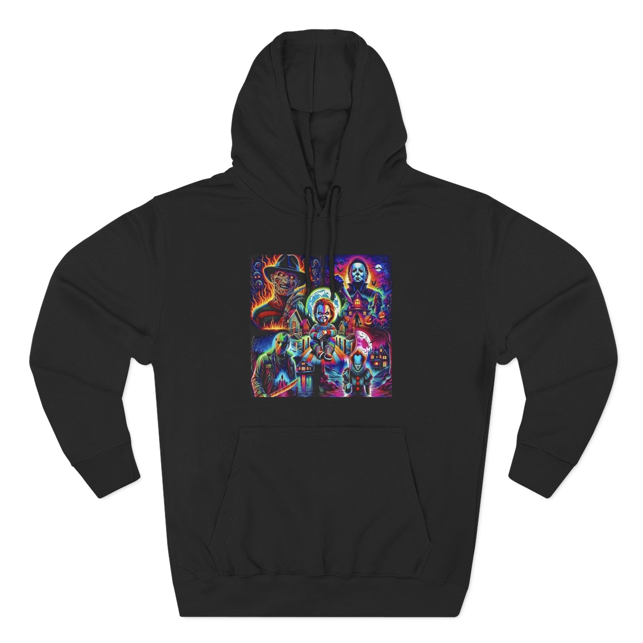 Horror Squad "FRIENDS" Graphic Hoodie — Retro Slasher Characters Pullover