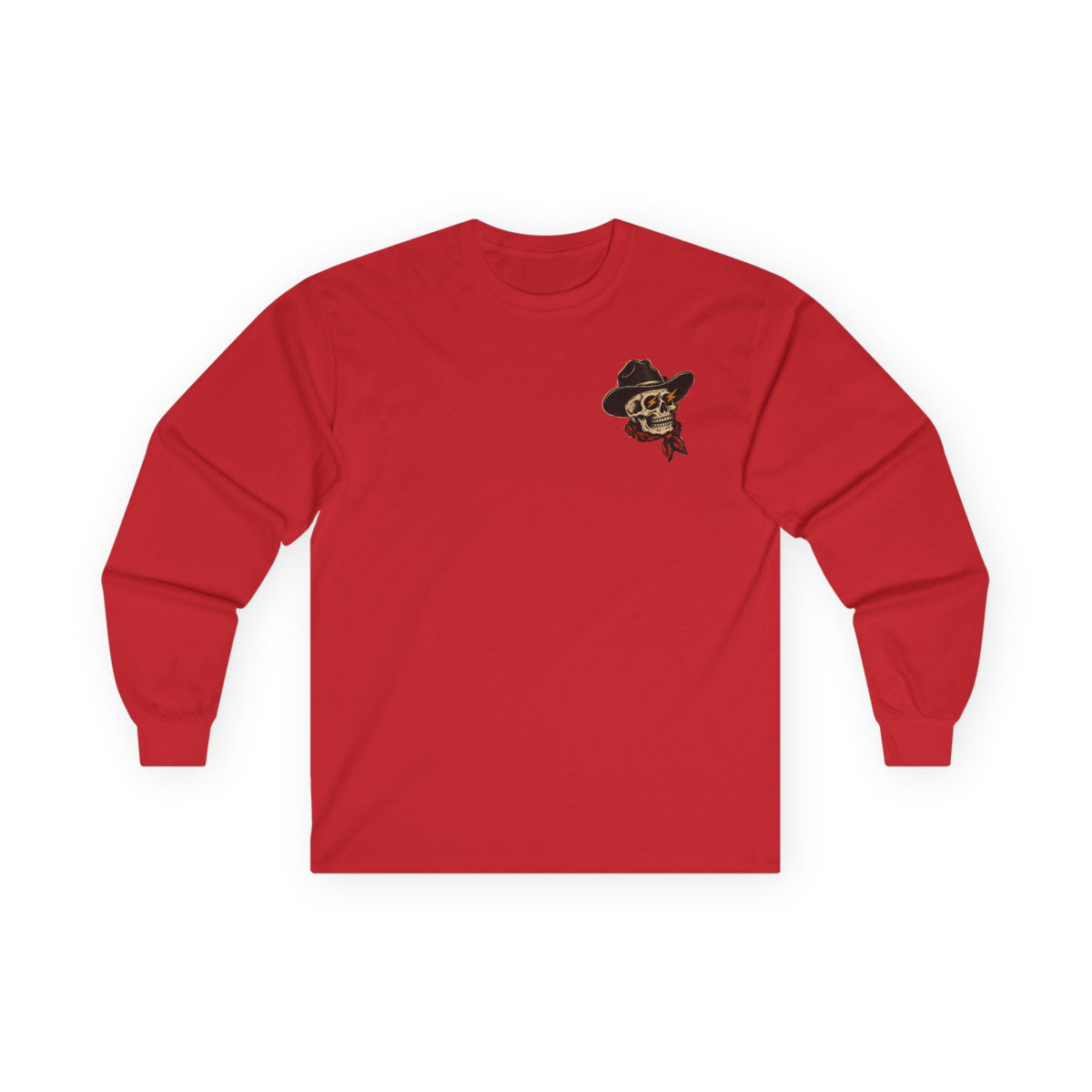Retro Cowboy Skull- Long Sleeve