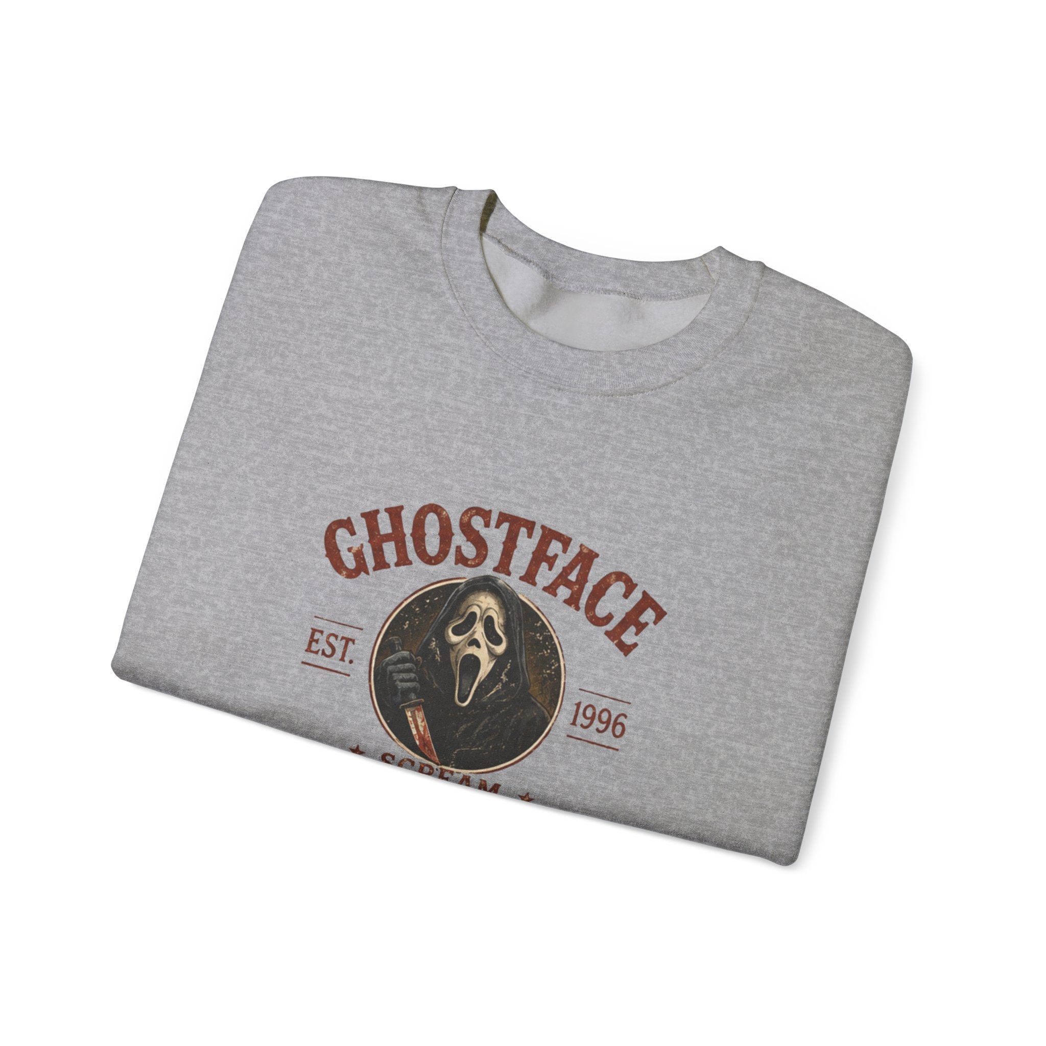 Scream 'Ghostface' Crewneck Sweatshirt – Vintage Horror Mask Graphic