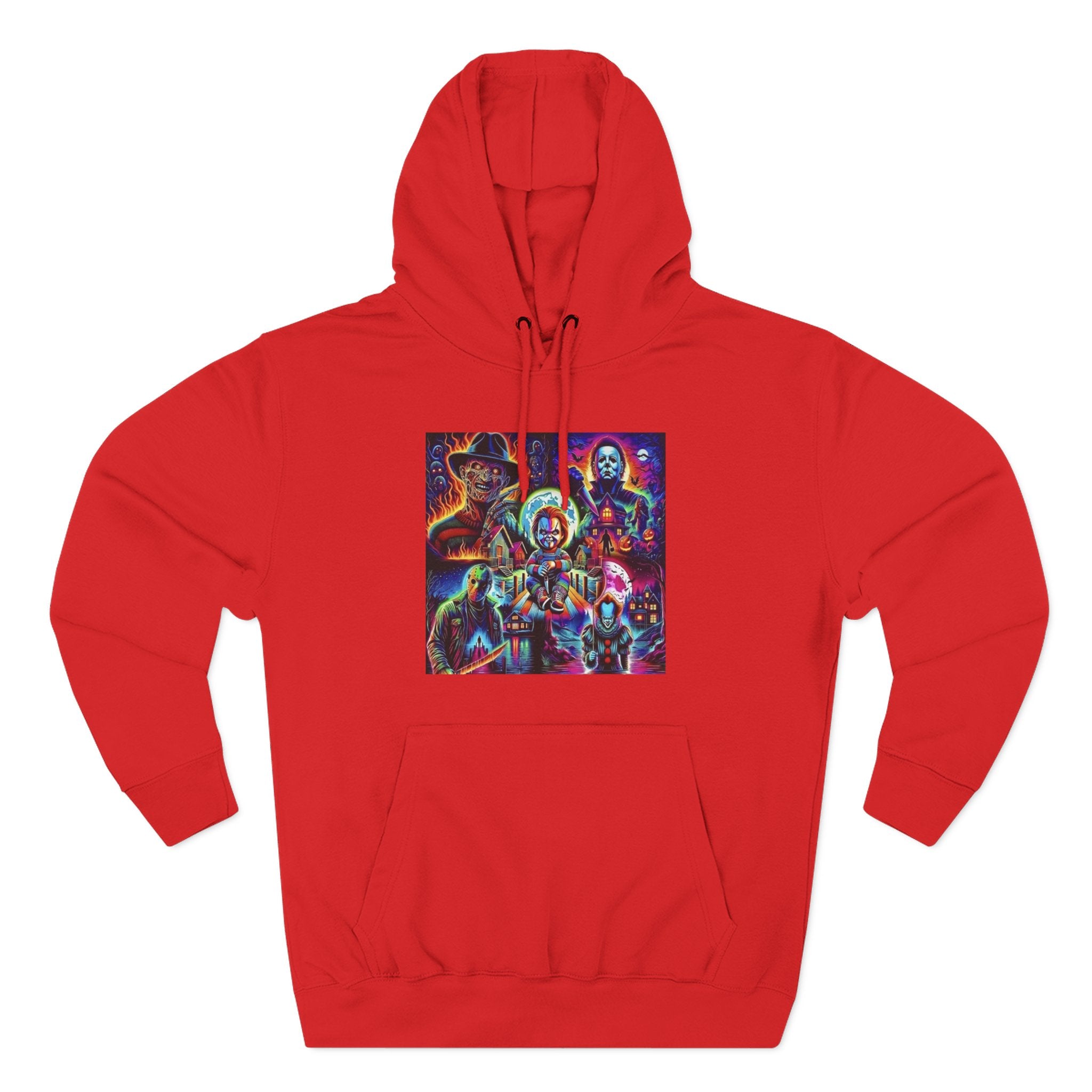 Horror Squad "FRIENDS" Graphic Hoodie — Retro Slasher Characters Pullover
