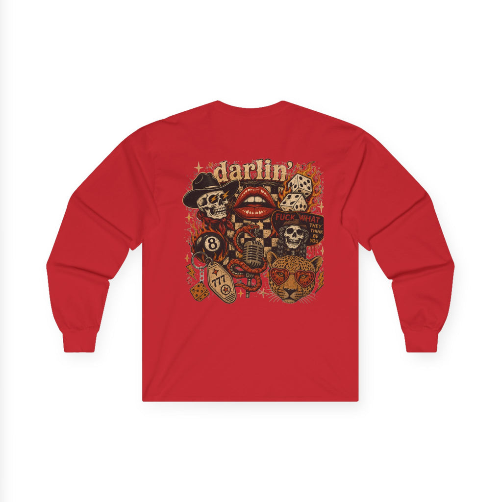 Retro Cowboy Skull- Long Sleeve