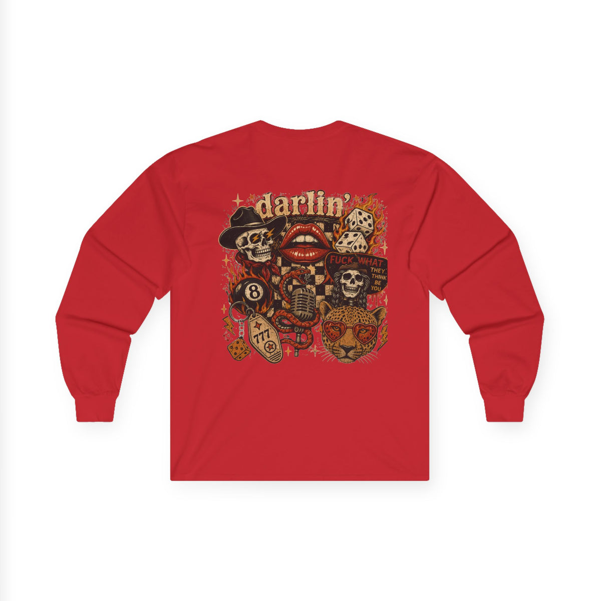 Retro Cowboy Skull- Long Sleeve