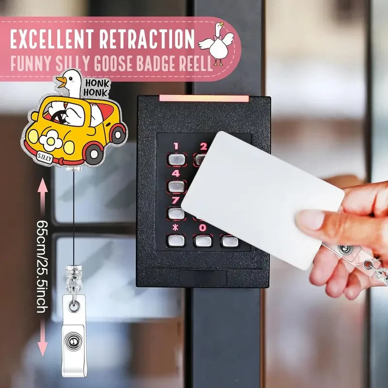 Pink Bow Retractable Badge Reel