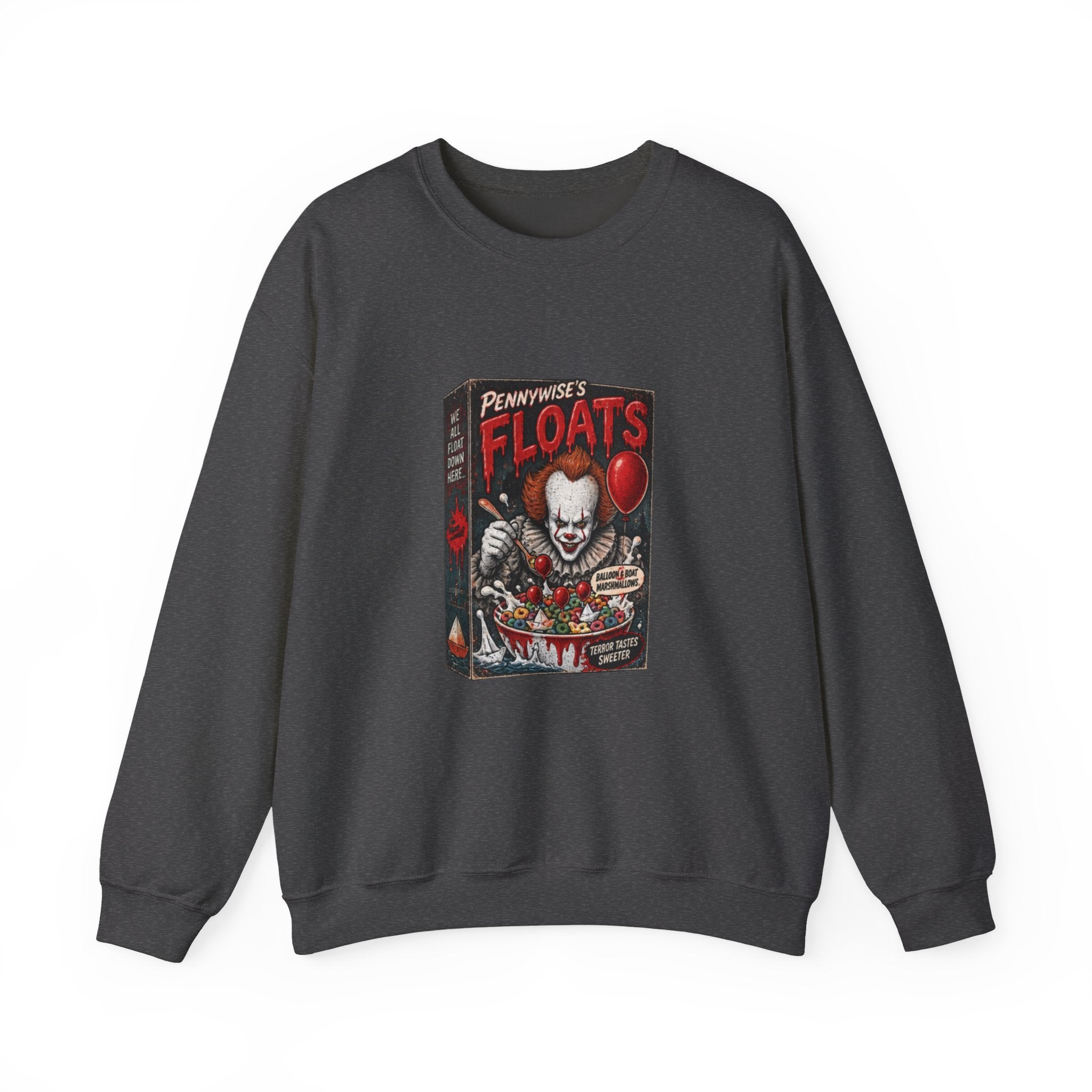 Creepy Clown 'Floats' Graphic Sweatshirt — Horror Movie Pennywise Design