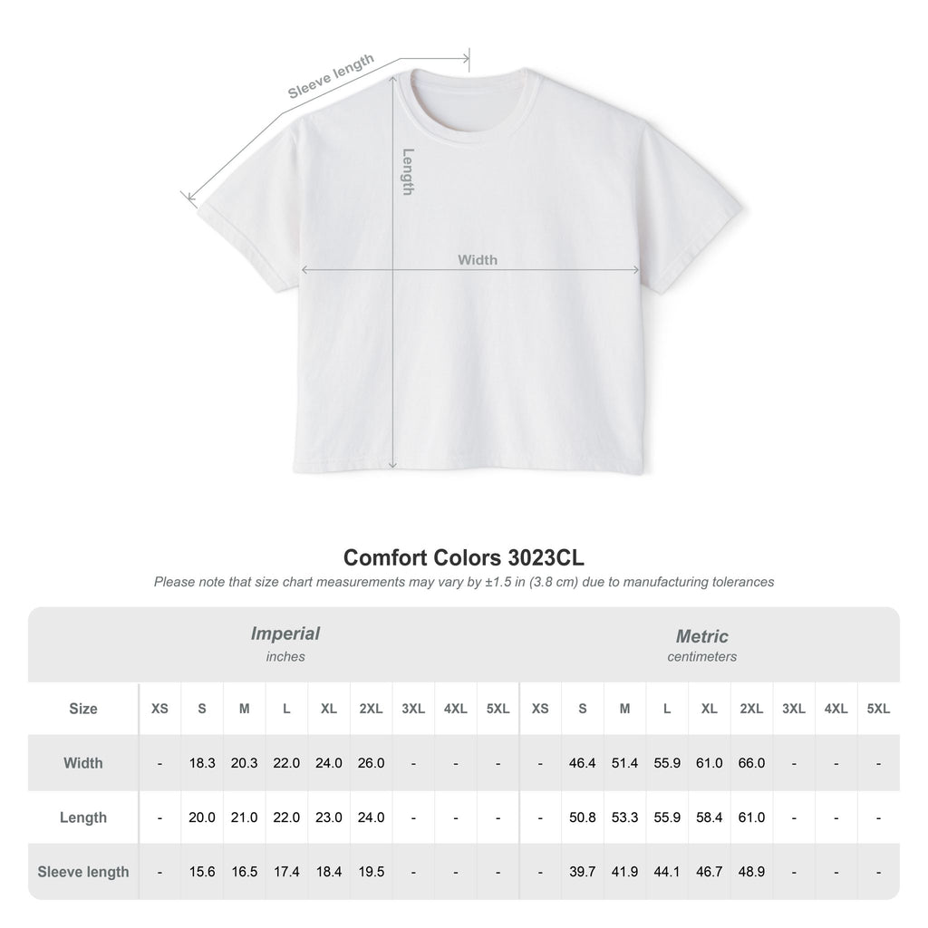Boxy Tee — "Pretty Girls Watch Horror" Graphic Top