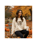 Spooky Nelson Crewneck Sweatshirt — Cute Halloween Ghost & Leopard Print Design