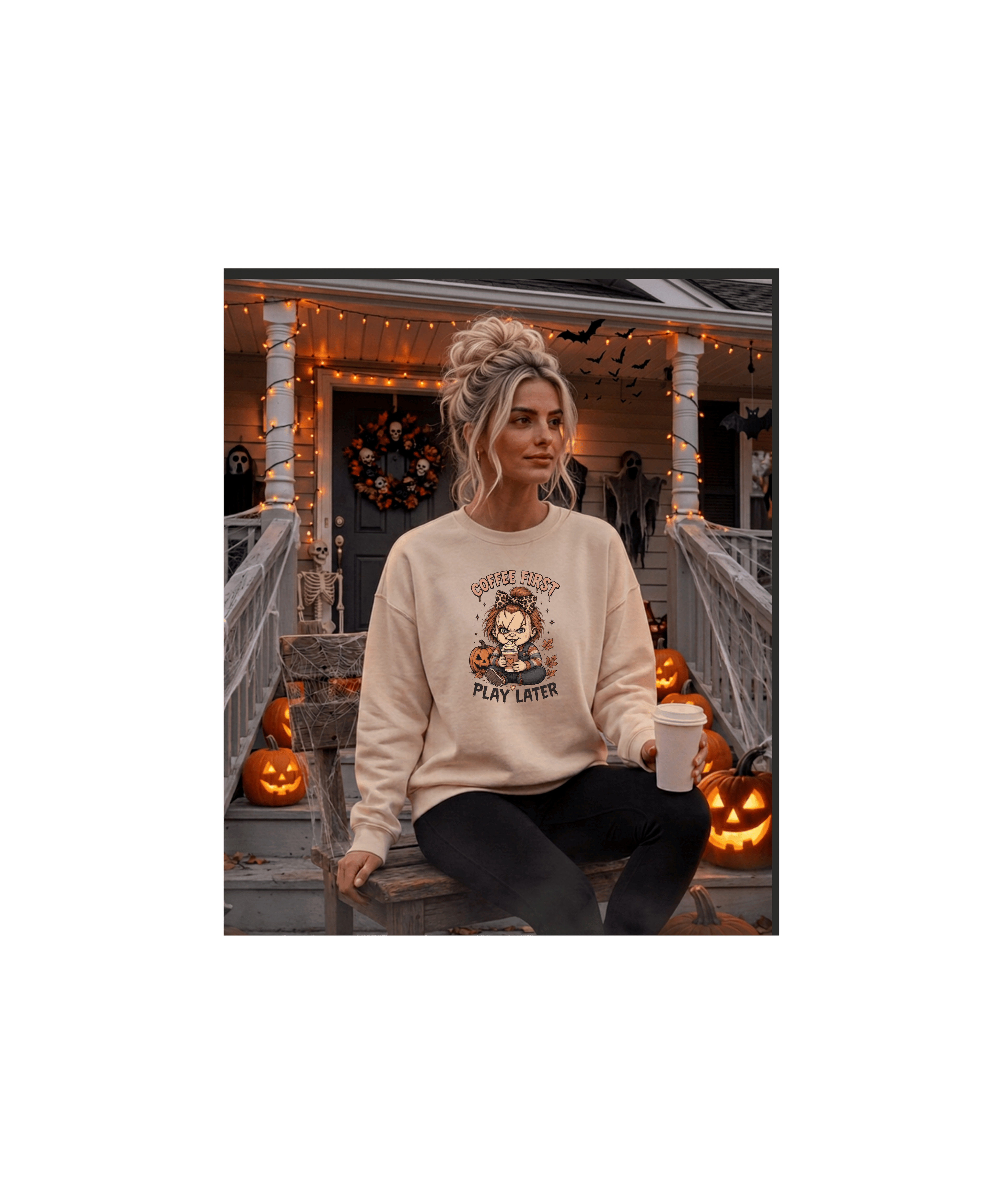 Coffee First Play Later Sweatshirt