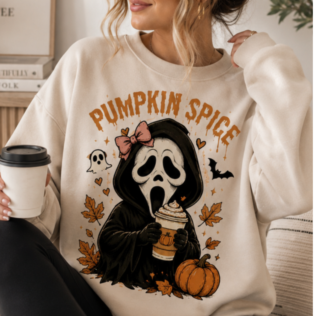 Pumpkin Spice Scream Crewneck Sweatshirt