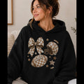 Game Day Hoodie — Cute Bow & Stars Graphic Sweatshirt