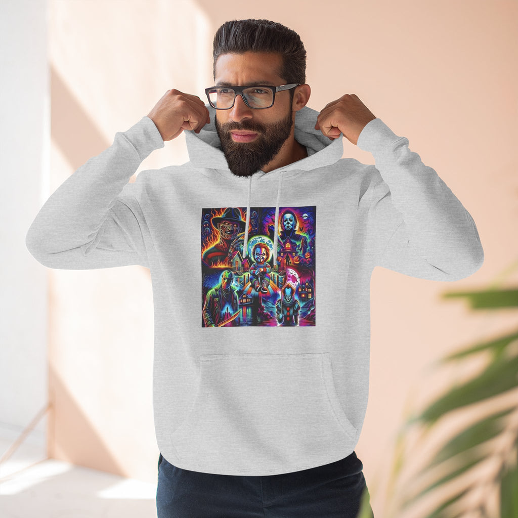 Horror Squad "FRIENDS" Graphic Hoodie — Retro Slasher Characters Pullover
