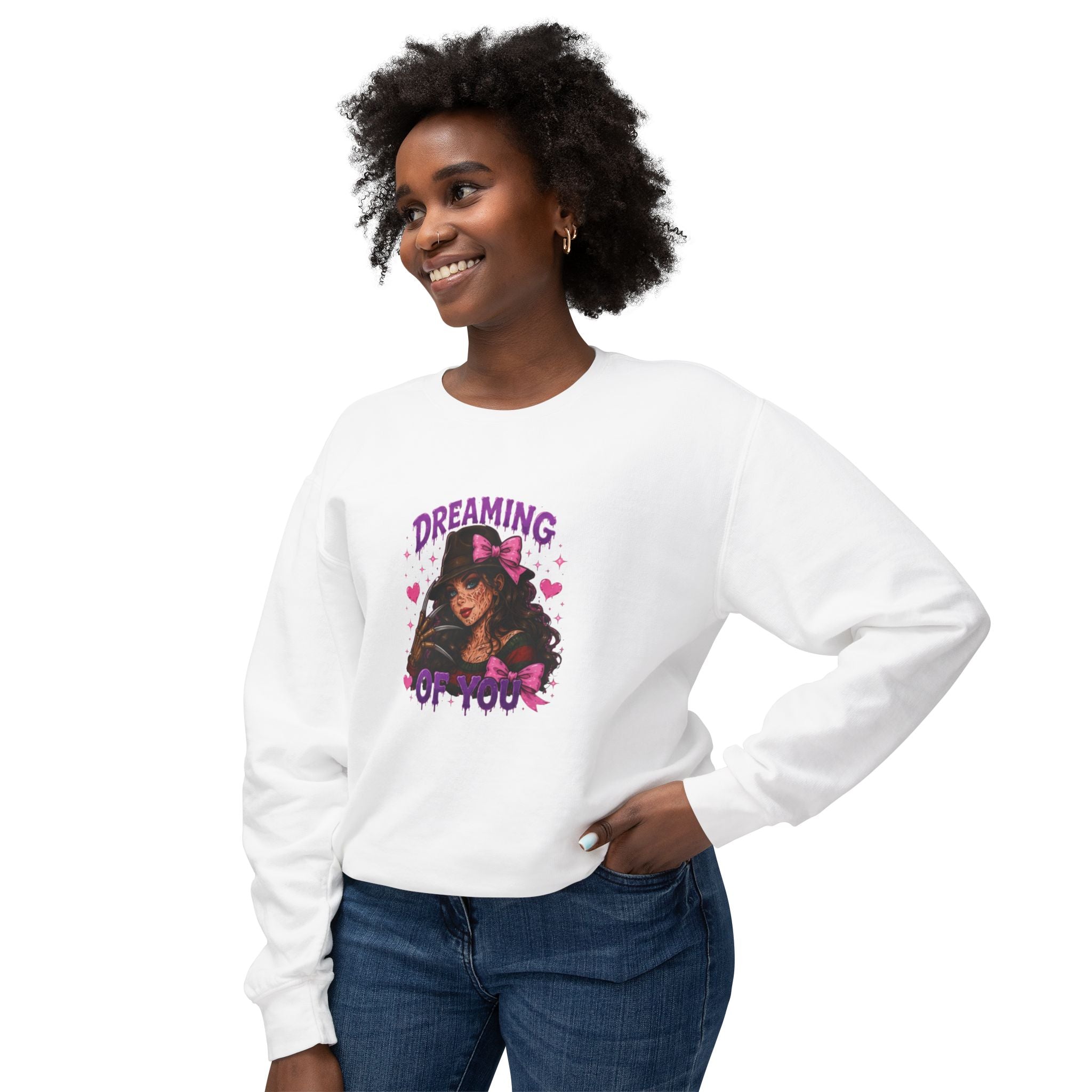 Spooky But Sweet Crewneck Sweatshirt — Cute Horror Michael Myers Graphic