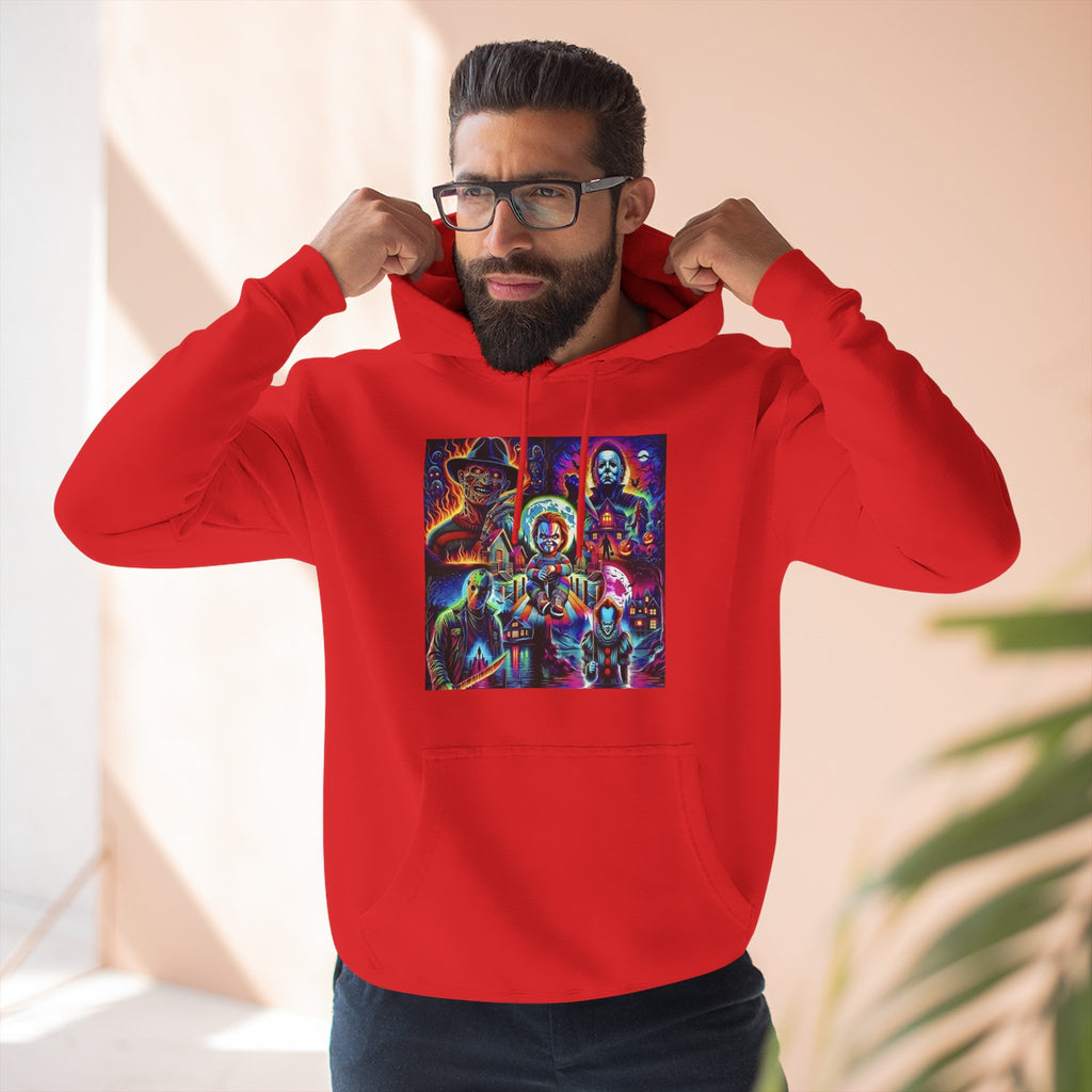 Horror Squad "FRIENDS" Graphic Hoodie — Retro Slasher Characters Pullover