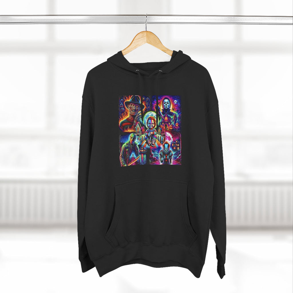 Horror Squad "FRIENDS" Graphic Hoodie — Retro Slasher Characters Pullover