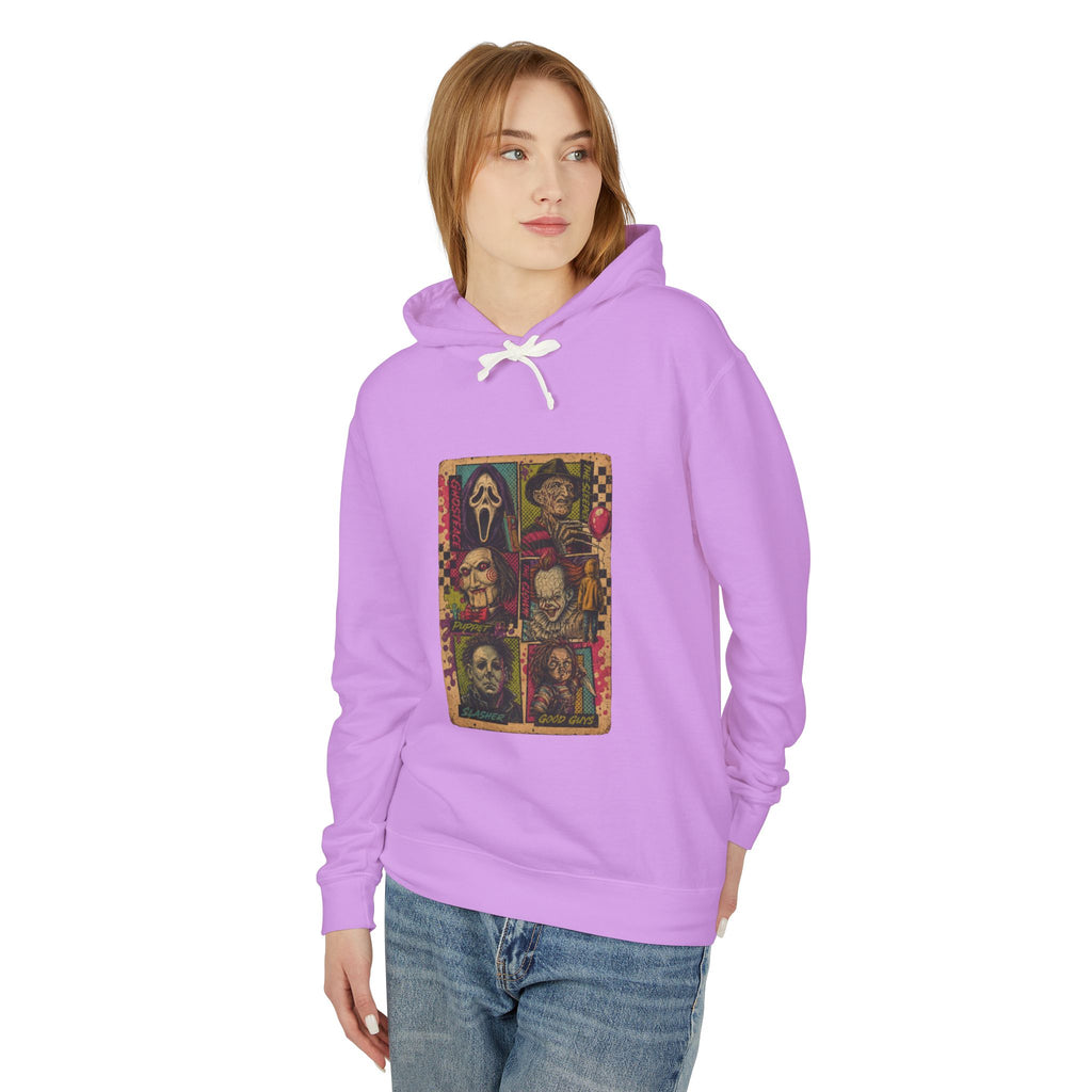 Horror Icons Hoodie — Vintage Slasher Collage Pullover