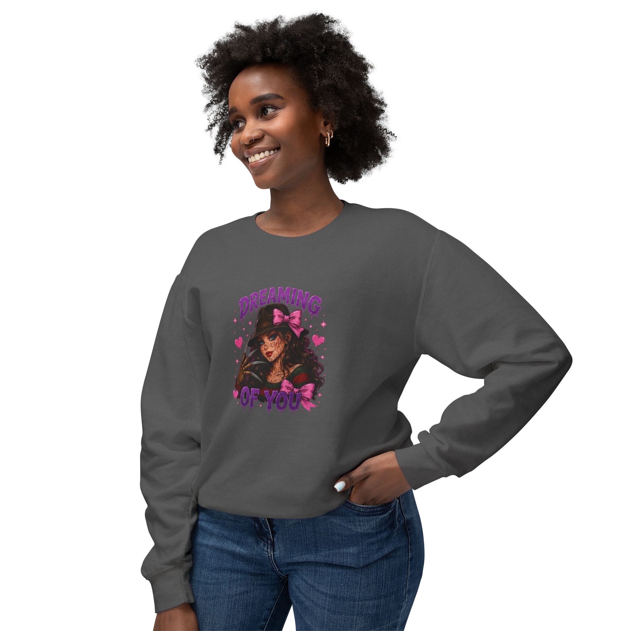 Spooky But Sweet Crewneck Sweatshirt — Cute Horror Michael Myers Graphic