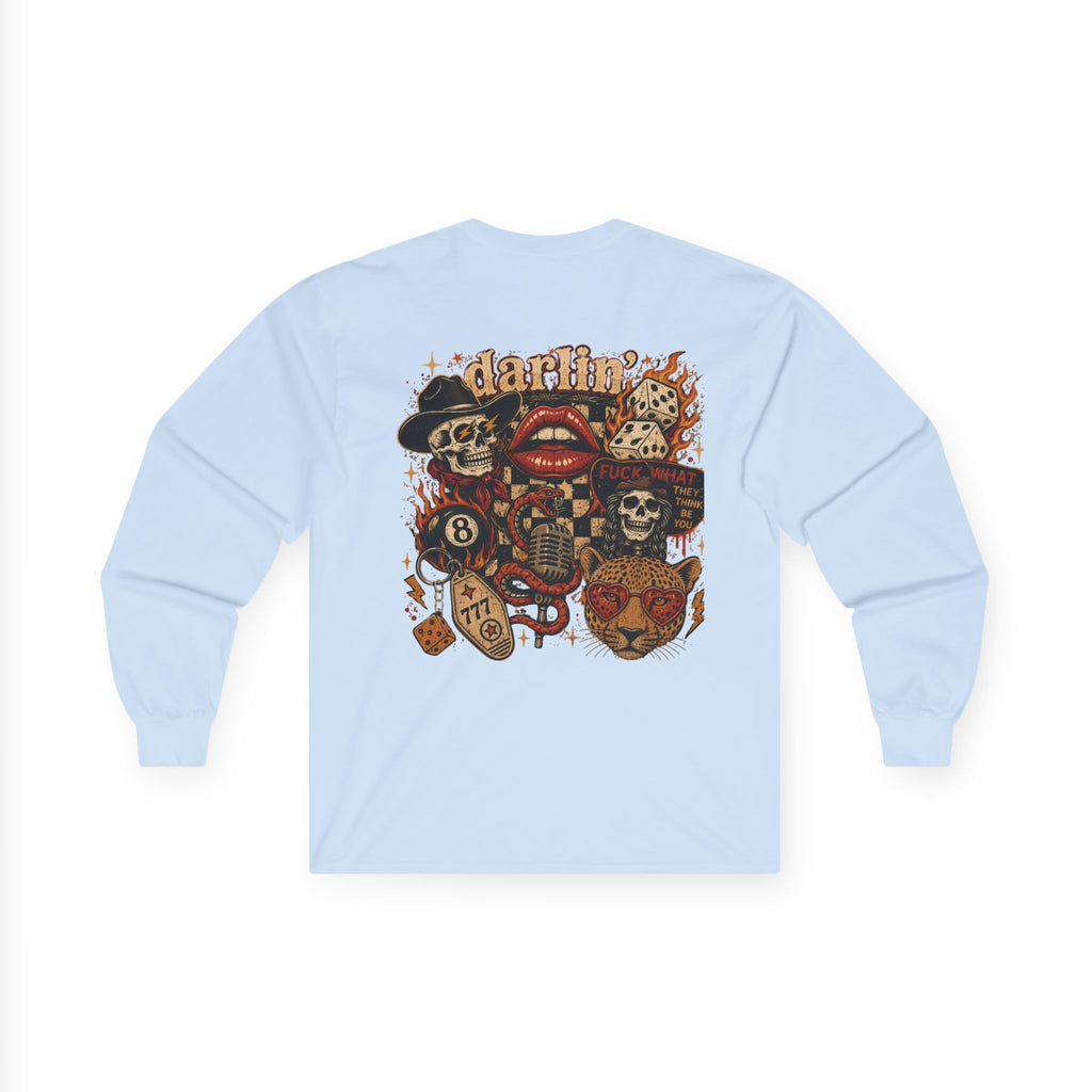 Retro Cowboy Skull- Long Sleeve