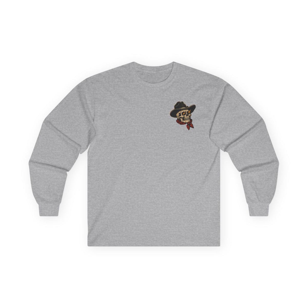 Retro Cowboy Skull- Long Sleeve