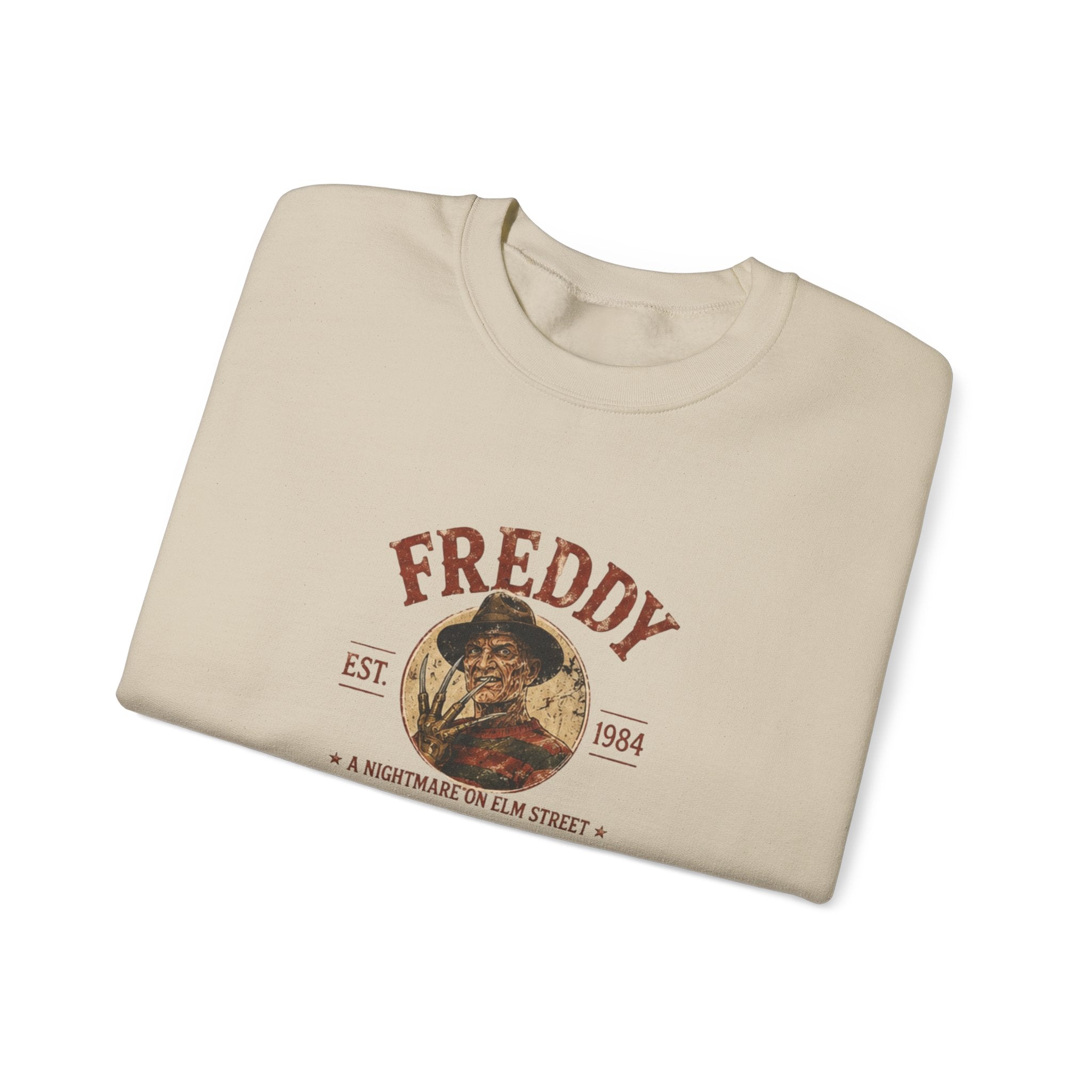 Freddy Horror Crewneck Sweatshirt — Vintage 'A Nightmare on Elm Street' Graphic