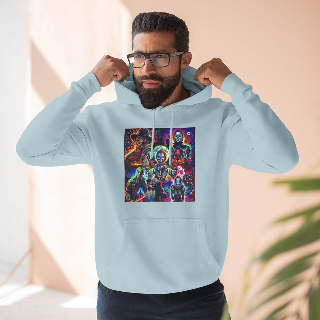 Horror Squad "FRIENDS" Graphic Hoodie — Retro Slasher Characters Pullover