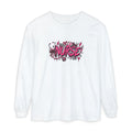 Nurse Comic-Style Long Sleeve Tee — Pink Graphic Nursing Shirt