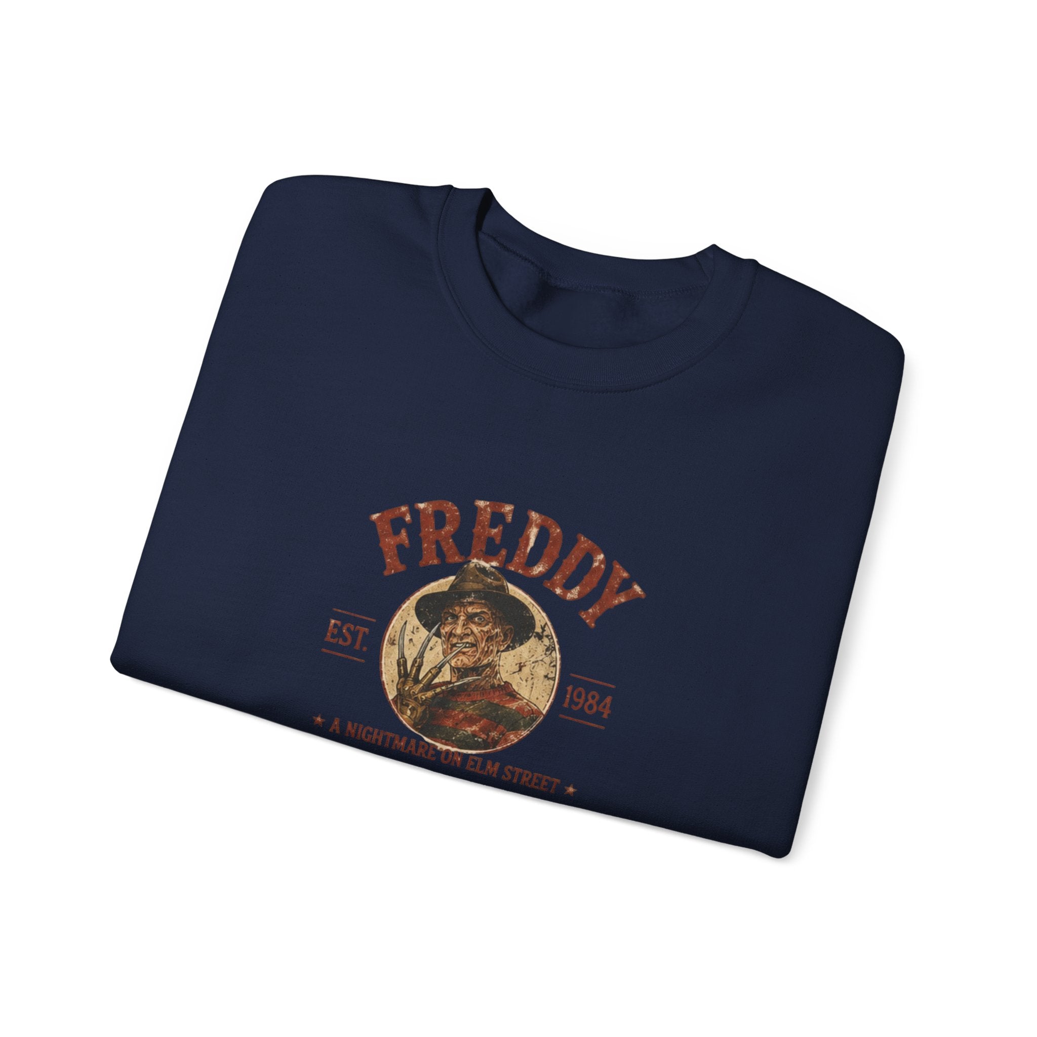 Freddy Horror Crewneck Sweatshirt — Vintage 'A Nightmare on Elm Street' Graphic