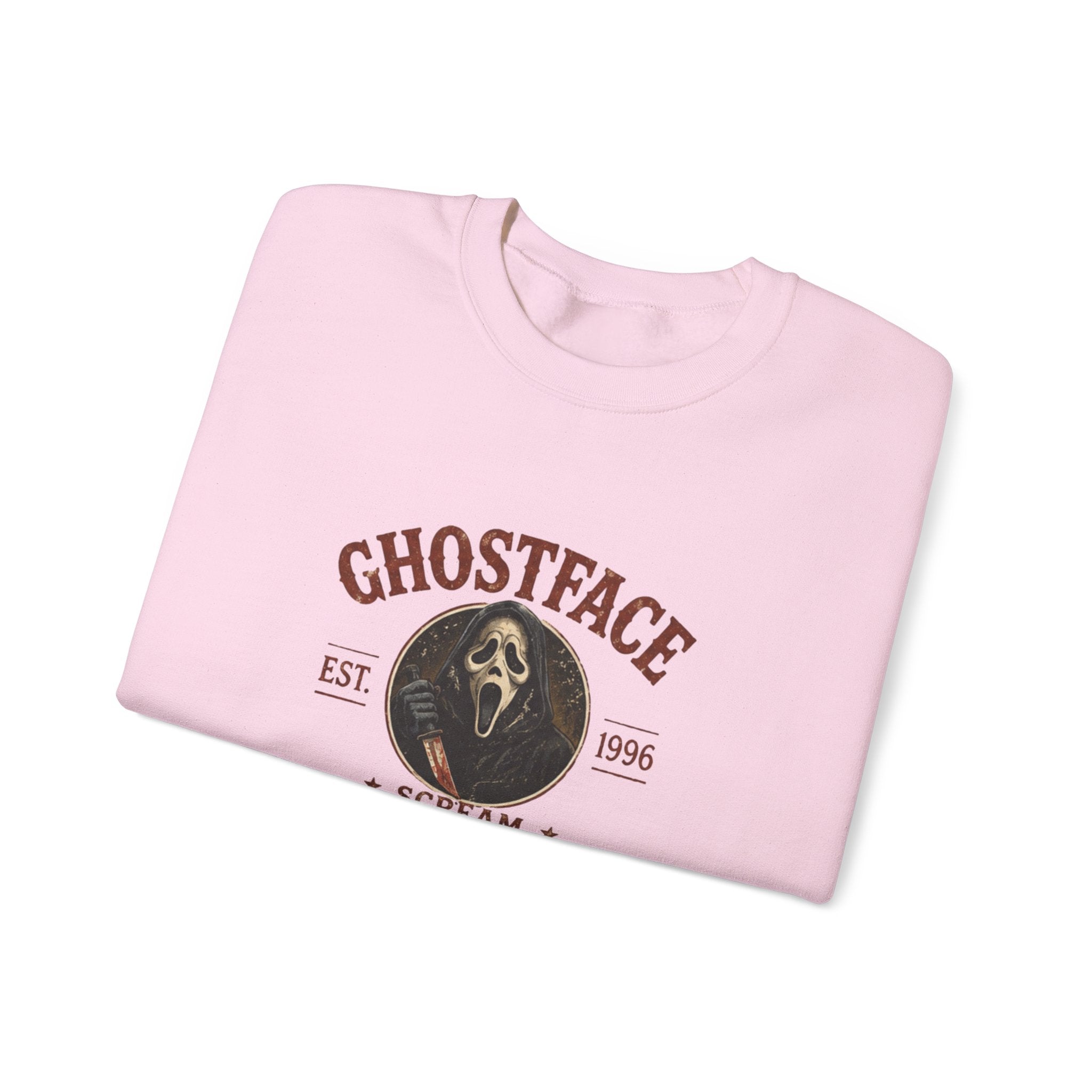 Scream 'Ghostface' Crewneck Sweatshirt – Vintage Horror Mask Graphic