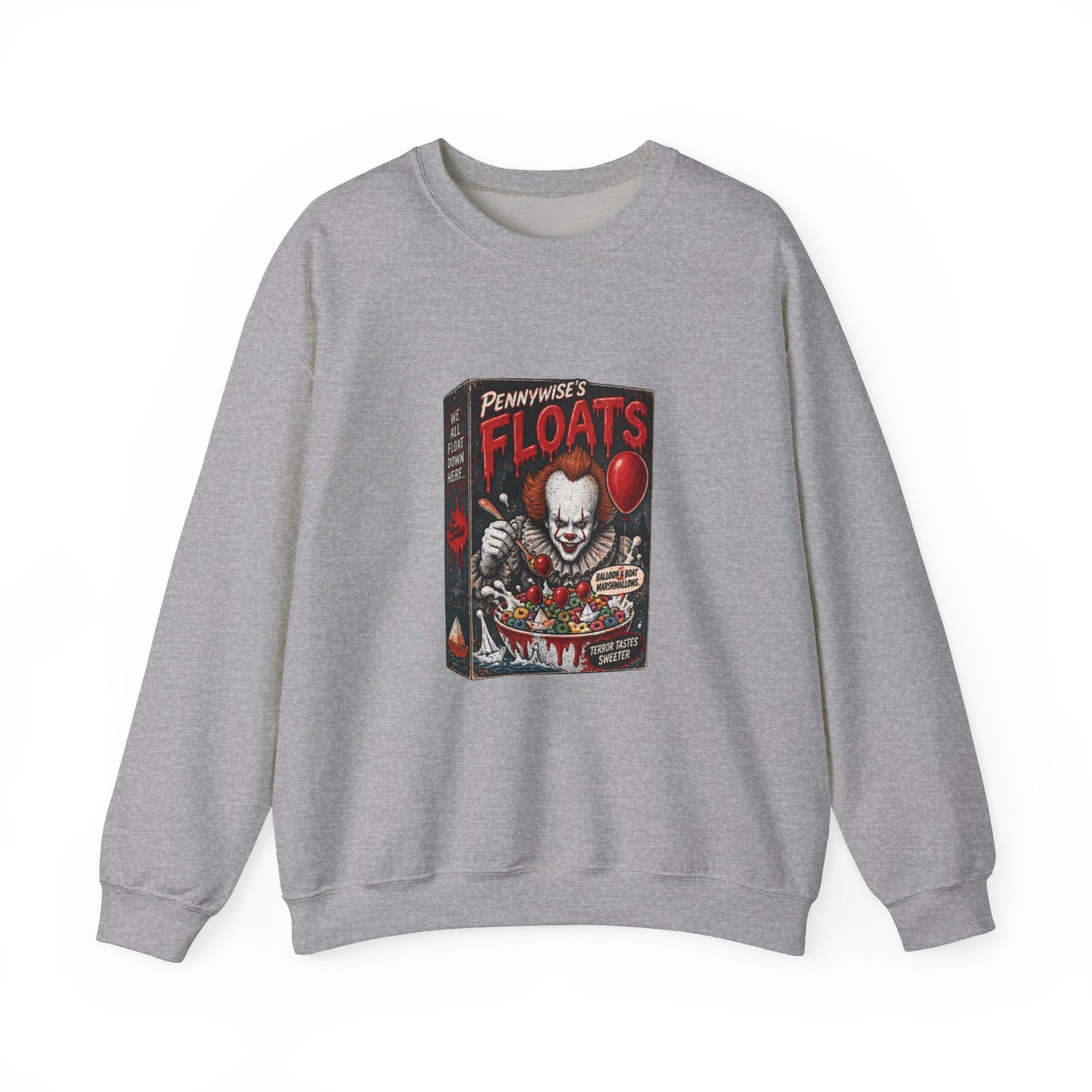 Creepy Clown 'Floats' Graphic Sweatshirt — Horror Movie Pennywise Design