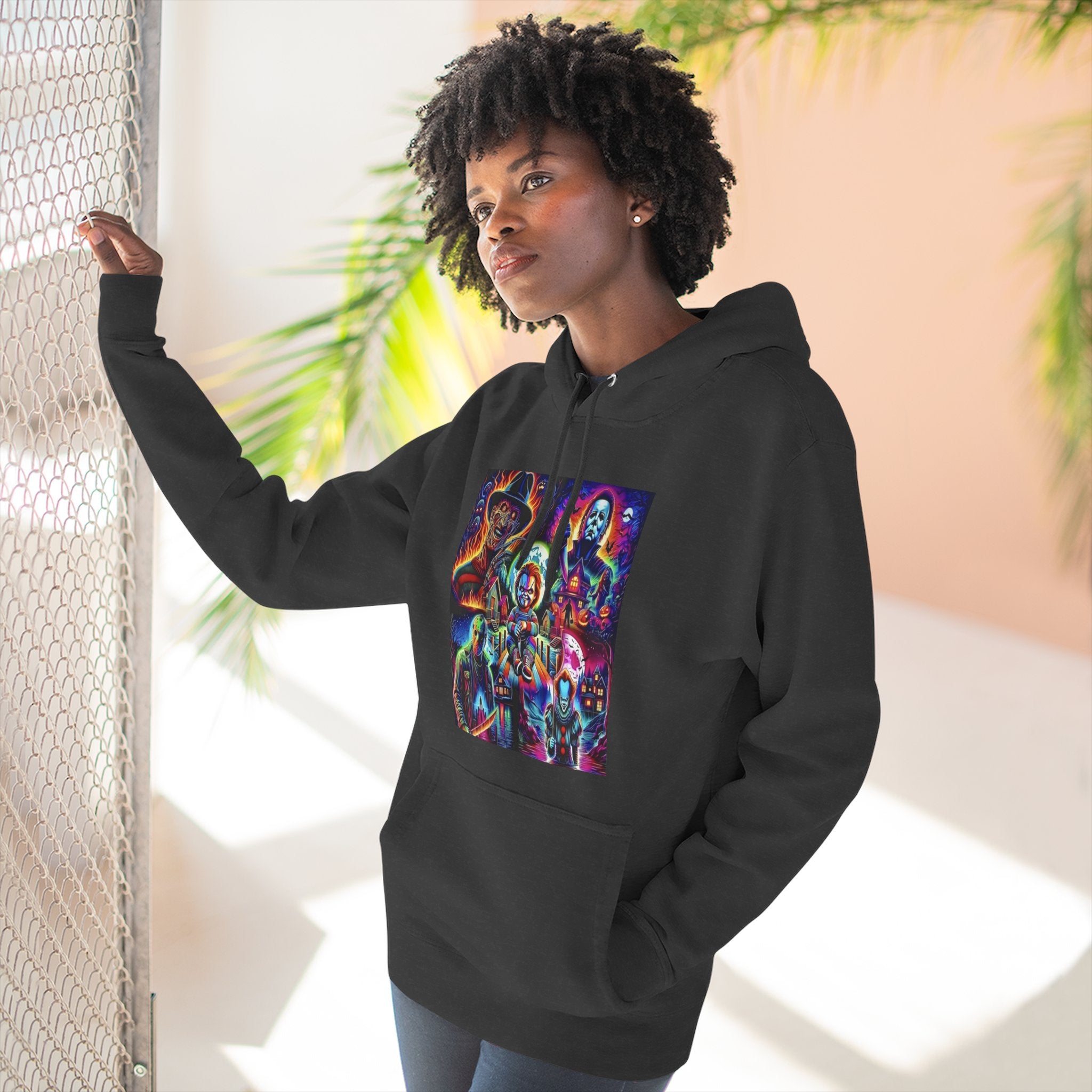 Horror Squad "FRIENDS" Graphic Hoodie — Retro Slasher Characters Pullover