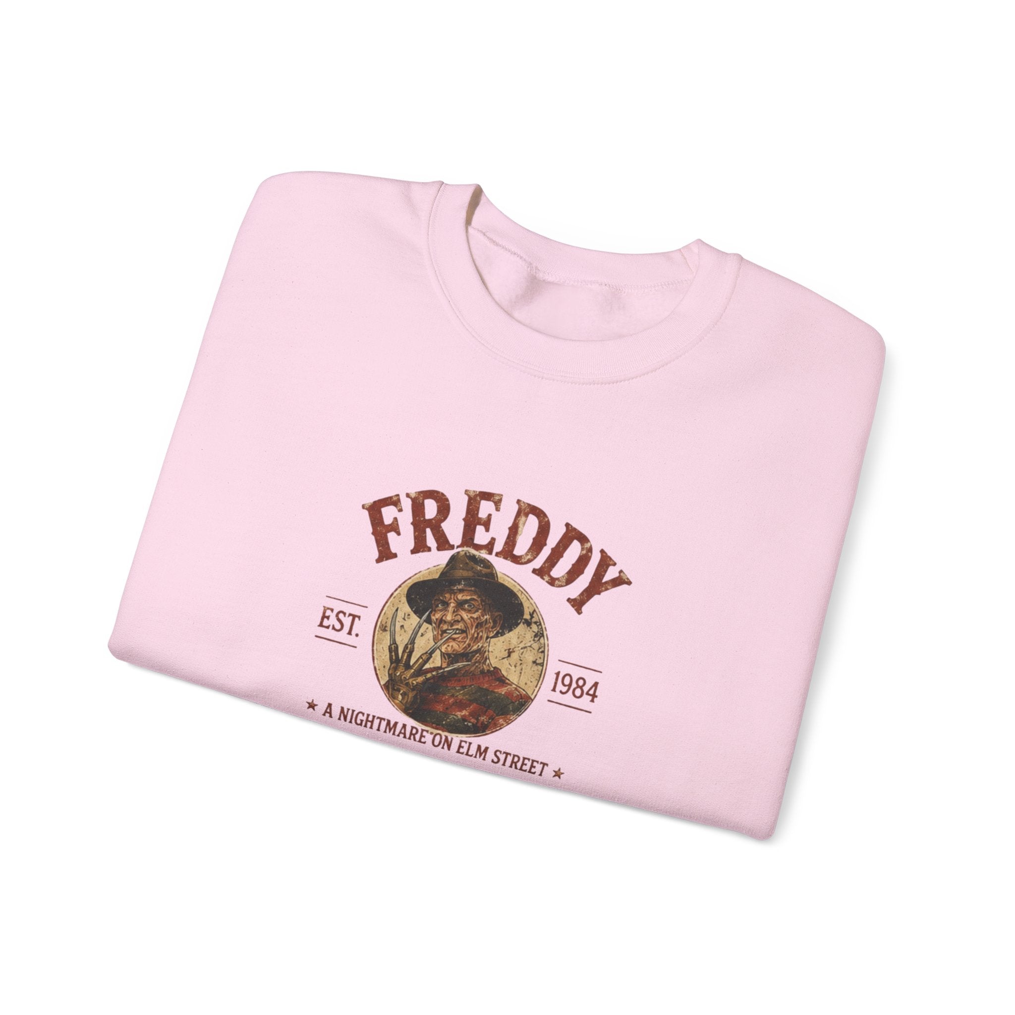 Freddy Horror Crewneck Sweatshirt — Vintage 'A Nightmare on Elm Street' Graphic