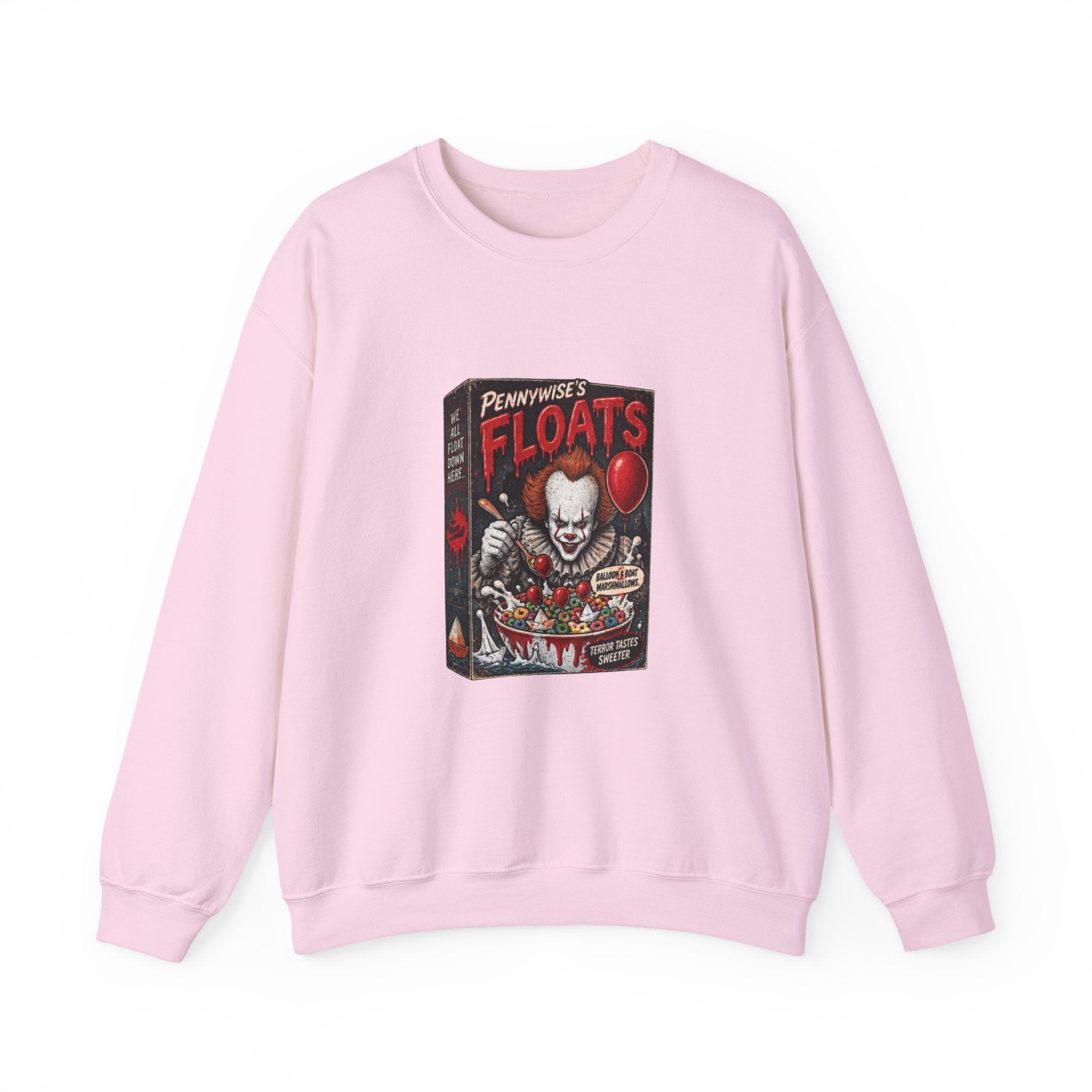 Creepy Clown 'Floats' Graphic Sweatshirt — Horror Movie Pennywise Design