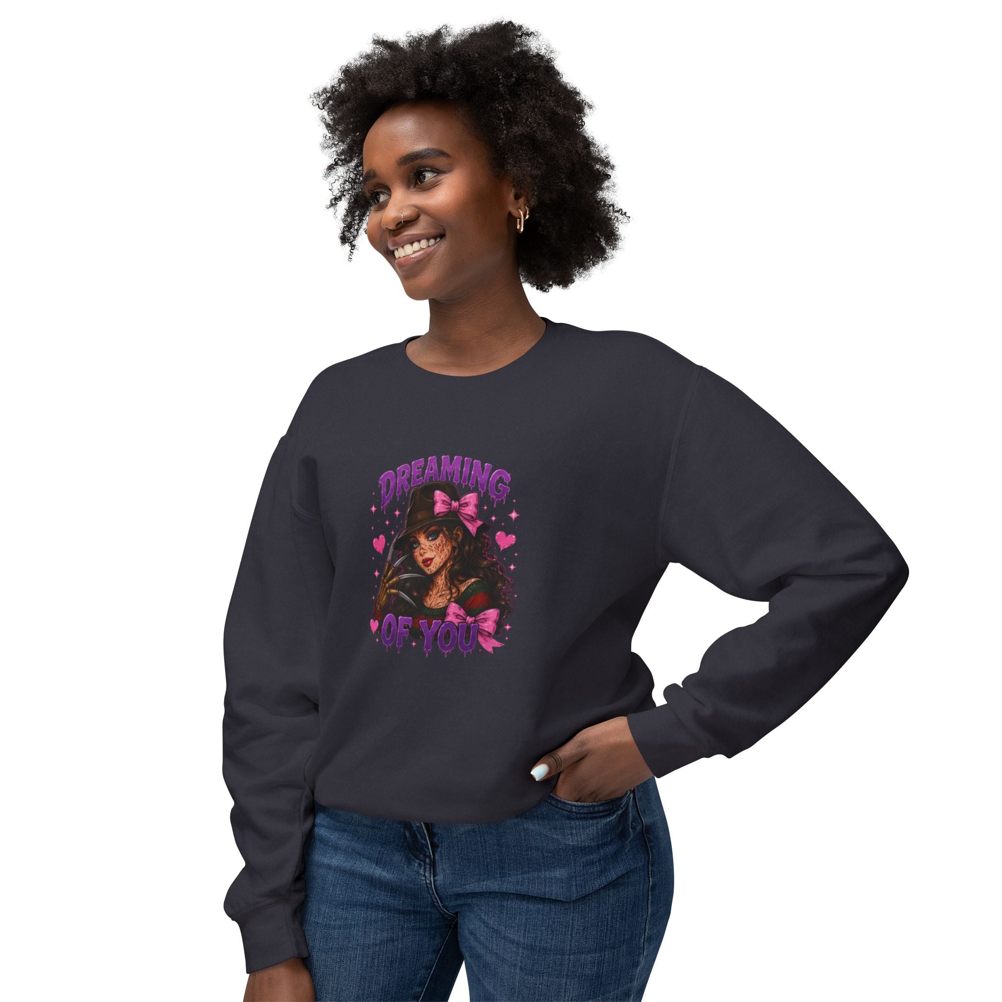 Spooky But Sweet Crewneck Sweatshirt — Cute Horror Michael Myers Graphic
