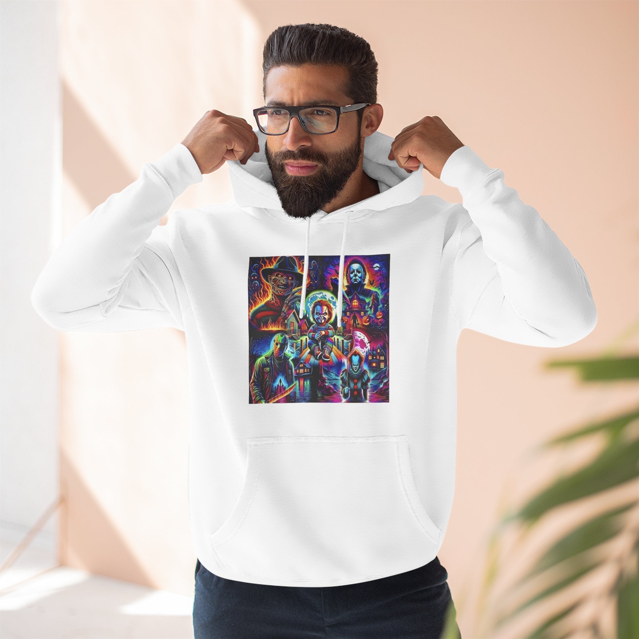 Horror Squad "FRIENDS" Graphic Hoodie — Retro Slasher Characters Pullover