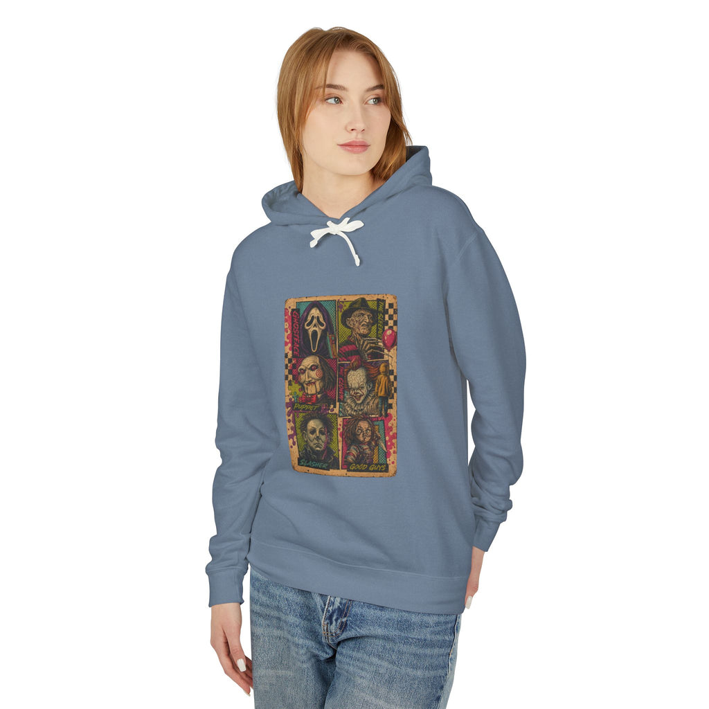 Horror Icons Hoodie — Vintage Slasher Collage Pullover