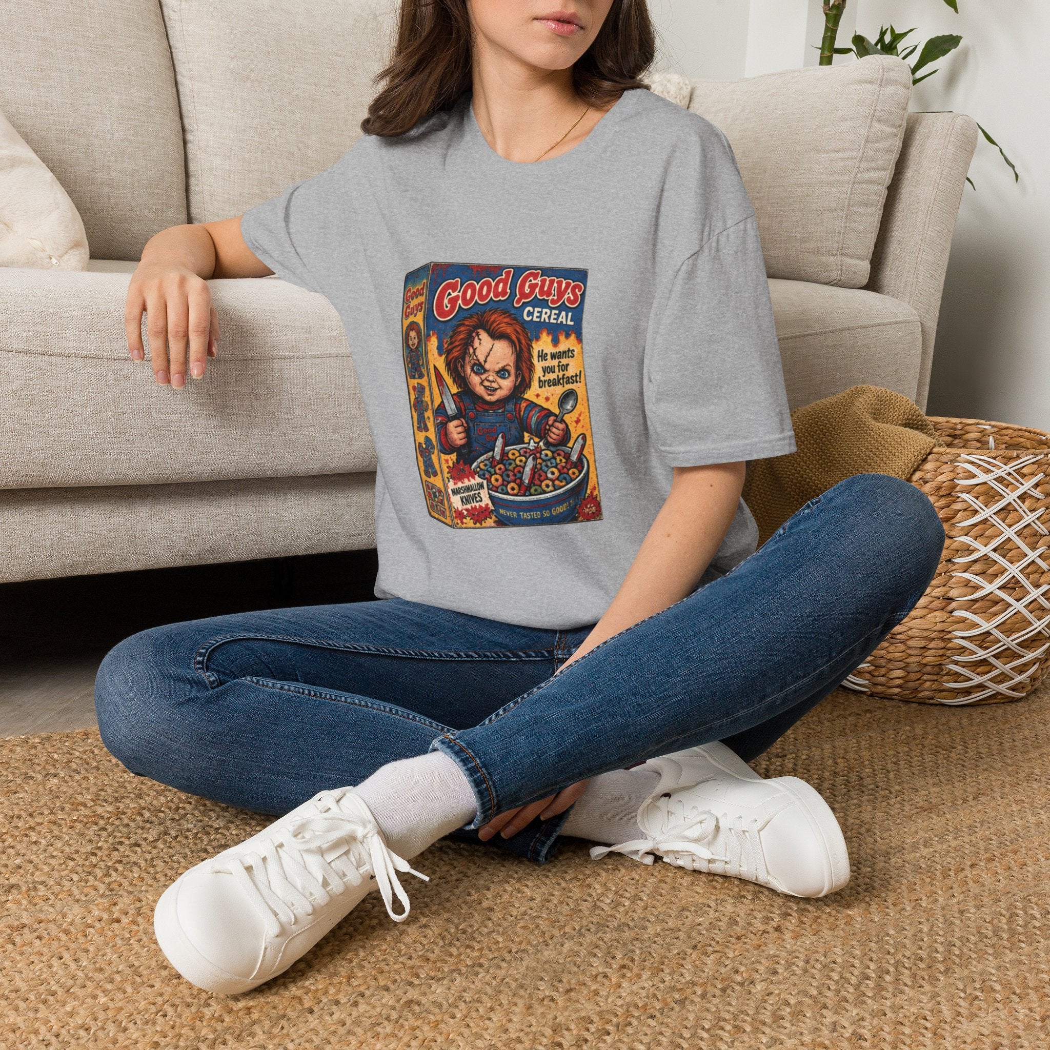 Horror Movie 'Good Guys Cereal' Graphic T-Shirt